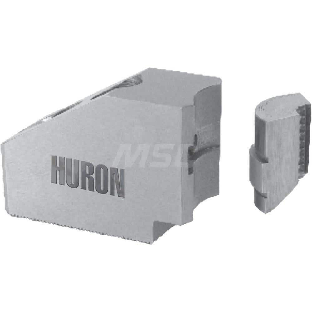 Huron Machine Products - Hard Lathe Chuck Jaws; Jaw Type: Collet Pad Jaw ; Jaw Interface Type: 1.5mm x 60 Serrated ; Maximum Compatible Chuck Diameter (Inch): 10 ; Material: 1018 Steel ; Overall Width/Diameter (Inch): 2-1/4 ; Overall Length (Decimal Inch - Exact Industrial Supply