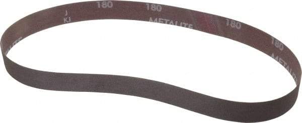 Norton - 1" Wide x 30" OAL, 180 Grit, Aluminum Oxide Abrasive Belt - Aluminum Oxide, Very Fine, Coated, Series R228 - USA Tool & Supply