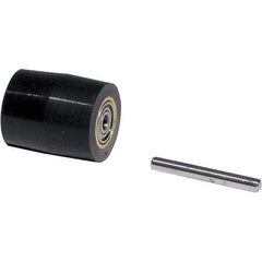 Dynabrade - 3/4" Diam x 7/8" Wide Contact Wheel Assembly - 3/8" Arbor Hole, Crowned, 70 Duro Rubber Face - USA Tool & Supply