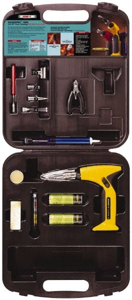 Solder-It - 13 Piece, Butane Multi Function Torch Kit with Liquid Energy Cell - USA Tool & Supply