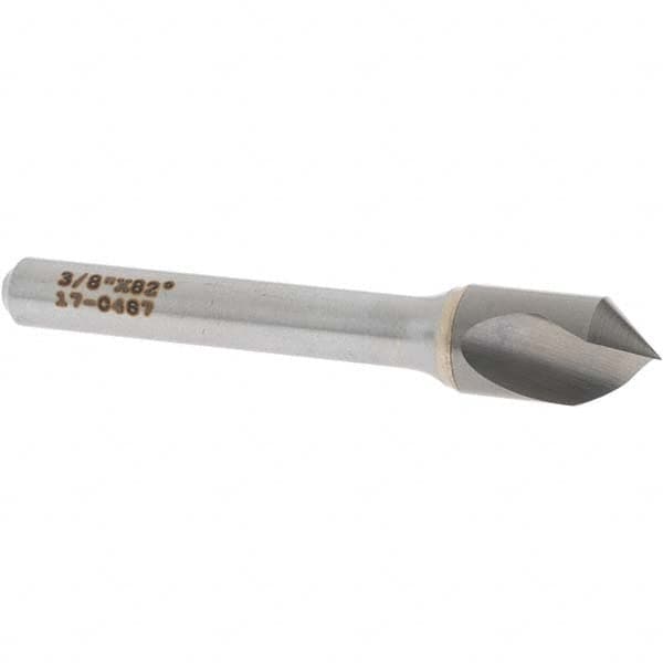 OSG - 3/8" Head Diam, 1/4" Shank Diam, 1 Flute 82° Solid Carbide Countersink - USA Tool & Supply