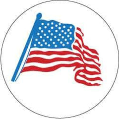 NMC - Hard Hat Label - Red & Blue on White, 2" Thick, For Accident Prevention - USA Tool & Supply