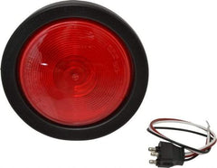 Peterson - 4" Long, 25 Watt, 2.1 Amp, Red Sealed Lighting Stop, Turn & Tail Light - 12 Volts, Includes Grommet, Light & Pigtail - USA Tool & Supply