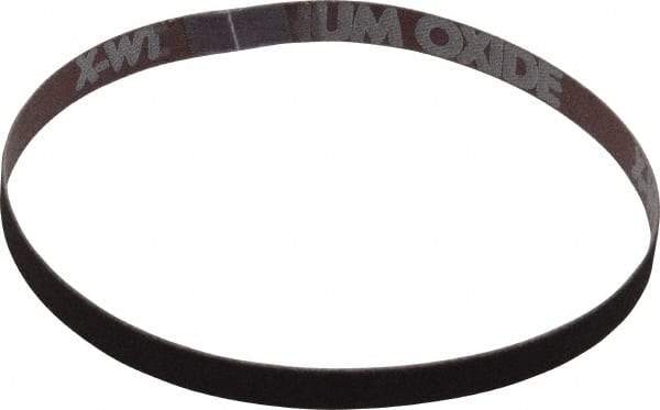 Norton - 3/8" Wide x 13" OAL, 100 Grit, Aluminum Oxide Abrasive Belt - Aluminum Oxide, Fine, Coated, Series R228 - USA Tool & Supply