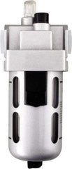 PRO-SOURCE - 1" NPT, 145 Max psi Heavy Duty Modular Lubricator - Polycarbonate Bowl with Metal Guard, with Sight Glass, Aluminum Die Cast Body, 318 CFM, 140°F Max Temp, 3.54" Wide x 10-3/4" High - USA Tool & Supply