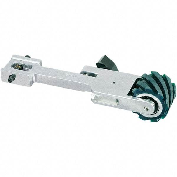 Dynabrade - 2" Wide Contact Arm - 72" Belt Length x 2" Belt Width, Serrated, Urethane, 70" Contact Wheel Diam - USA Tool & Supply