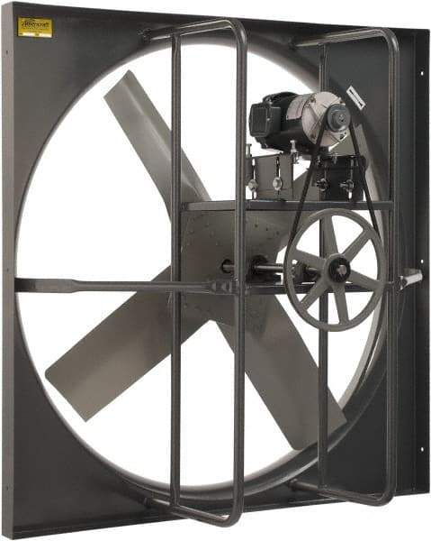 Americraft - 36" Blade, Belt Drive, 1 hp, 13,174 CFM, TEFC Exhaust Fan - 42-1/2" Opening Height x 42-1/2" Opening Width, 16/8 Amp, 115/230 Volt, 1 Speed, Single Phase - USA Tool & Supply