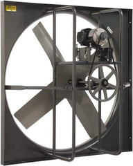 Americraft - 42" Blade, Belt Drive, 3 hp, 23,645 CFM, TEFC Exhaust Fan - 48-1/2" Opening Height x 48-1/2" Opening Width, 9.6/4.8 Amp, 230/460 Volt, 1 Speed, Three Phase - USA Tool & Supply