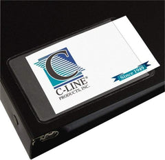 C-LINE - 10 Piece Business Card/ID Protectors - 3-1/2" High x 2" Wide - USA Tool & Supply