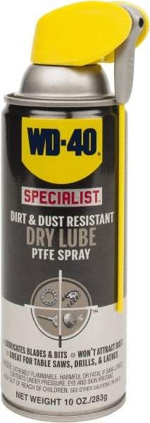 WD-40 Specialist - 10 oz Aerosol Dry Film with PTFE Spray Lubricant - High Temperature, Low Temperature, High Pressure - USA Tool & Supply