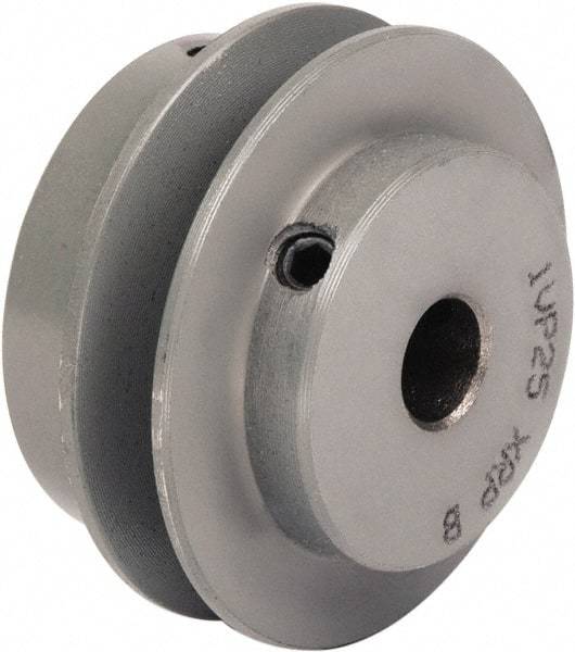 TB Wood's - 1-1/8" Inside Diam x 7-1/2" Outside Diam, 1 Groove, Variable Pitched Type 1 Sheave - Belt Sections 4L, 5L, A, B & 5V, 1-21/32" Sheave Thickness, 7/16" Side Groove Thickness 7/8 to 1-1/4" Face Width - USA Tool & Supply