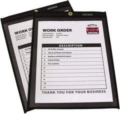C-LINE - 25 Piece Clear Stitched Shop Ticket Holder - 11" High x 8-1/2" Wide - USA Tool & Supply