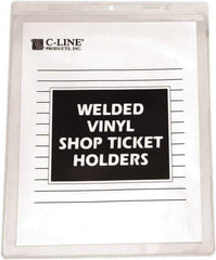 C-LINE - 50 Piece Clear Shop Ticket Holder - 11" High x 8-1/2" Wide - USA Tool & Supply