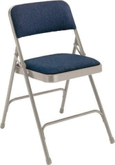 NPS - 18-3/4" Wide x 20-1/4" Deep x 29-1/2" High, Fabric Folding Chair with Fabric Padded Seat - Imperial Blue - USA Tool & Supply