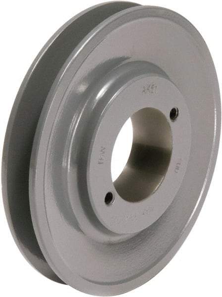 TB Wood's - 1 Groove, 1/2 to 1-1/2 Bore Diam, 4-1/4" Outside Diam, QD Bushed V Belt Sheave - 3.5 A Diam Belt Pitch - USA Tool & Supply