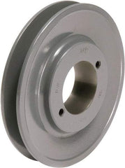 TB Wood's - 1 Groove, 1/2 to 1-1/2 Bore Diam, 4-1/4" Outside Diam, QD Bushed V Belt Sheave - 3.5 A Diam Belt Pitch - USA Tool & Supply