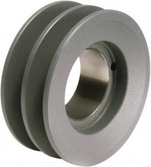 TB Wood's - 2 Groove, 1/2 to 1-1/2 Bore Diam, 3-3/4" Outside Diam, QD Bushed V Belt Sheave - 3.0 A Diam Belt Pitch - USA Tool & Supply