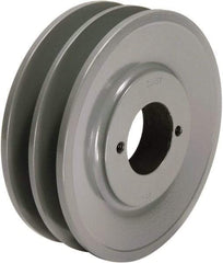 TB Wood's - 2 Groove, 1/2 to 1-1/2 Bore Diam, 5.45" Outside Diam, QD Bushed V Belt Sheave - 4.7 A Diam Belt Pitch - USA Tool & Supply