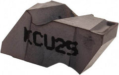 Kennametal - 2125NG K Grade KCU25, 3.18mm Cutting Width Carbide Grooving Insert - 2.79mm Max Depth of Cut, Left Hand, 0.19mm Corner Radius, AlTiN Finish - USA Tool & Supply