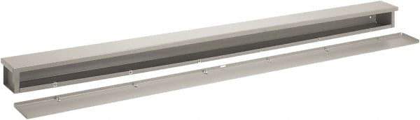 nVent Hoffman - 4" High x 4" Wide x 24" Long, Solid Wall Wire Duct - Gray, Slip-on Cover, Steel - USA Tool & Supply