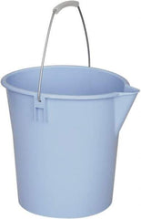 Ability One - 12 Qt, Plastic Round Blue Single Pail with Pour Spout - Handle Included - USA Tool & Supply