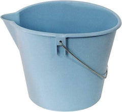 Ability One - 10 Qt, Plastic Round Blue Single Pail with Pour Spout - Handle Included - USA Tool & Supply