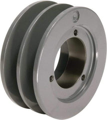 TB Wood's - 2 Groove, 1/2 to 1-5/8 Bore Diam, 3-3/4" Outside Diam, QD Bushed V Belt Sheave - 3.0 A Diam Belt Pitch - USA Tool & Supply