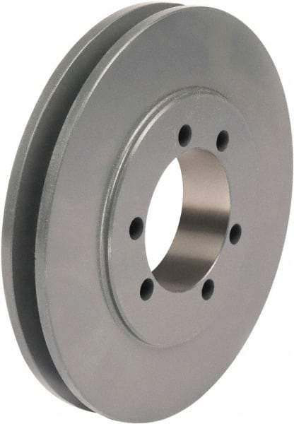 TB Wood's - 1 Groove, 1/2 to 1-5/8 Bore Diam, 4.12" Outside Diam, QD Bushed V Belt Sheave - 4.10 3V Diam Belt Pitch - USA Tool & Supply