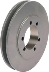 TB Wood's - 1 Groove, 1/2 to 1-15/16 Bore Diam, 6.55" Outside Diam, QD Bushed V Belt Sheave - 5.8 A Diam Belt Pitch - USA Tool & Supply