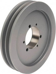 TB Wood's - 2 Groove, 1/2 to 2-1/2 Bore Diam, 9-1/4" Outside Diam, QD Bushed V Belt Sheave - 9.3 5V Diam Belt Pitch - USA Tool & Supply