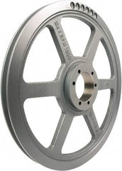 TB Wood's - 1 Groove, 1/2 to 2-1/2 Bore Diam, 14" Outside Diam, QD Bushed V Belt Sheave - 14.00 3V Diam Belt Pitch - USA Tool & Supply