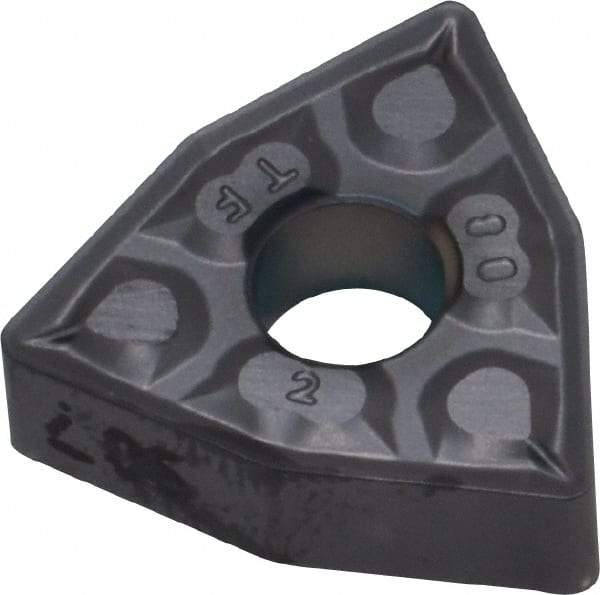 Iscar - WNMG432 TF Grade IC907 Carbide Turning Insert - TiAlN/TiN Finish, 80° Trigon, 1/2" Inscr Circle, 3/16" Thick, 1/32" Corner Radius - USA Tool & Supply