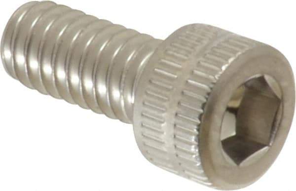 Made in USA - #8-32 UNC Hex Socket Drive, Socket Cap Screw - Grade 18-8 Stainless Steel, Uncoated, 3/8" Length Under Head - USA Tool & Supply