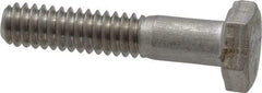 Made in USA - 1/4-20 UNC, 1-1/4" Length Under Head Hex Head Cap Screw - Grade 18-8 Stainless Steel, Uncoated, 7/16" Hex - USA Tool & Supply