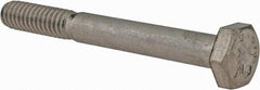 Made in USA - 1/4-20 UNC, 2-1/4" Length Under Head Hex Head Cap Screw - Grade 18-8 Stainless Steel, Uncoated, 7/16" Hex - USA Tool & Supply