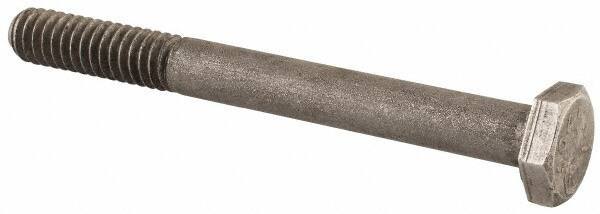 Made in USA - 1/4-20 UNC, 2-1/2" Length Under Head Hex Head Cap Screw - Grade 18-8 Stainless Steel, Uncoated, 7/16" Hex - USA Tool & Supply