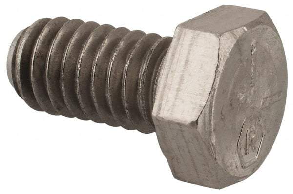 Made in USA - 5/16-18 UNC, 5/8" Length Under Head Hex Head Cap Screw - Grade 18-8 Stainless Steel, Uncoated, 1/2" Hex - USA Tool & Supply