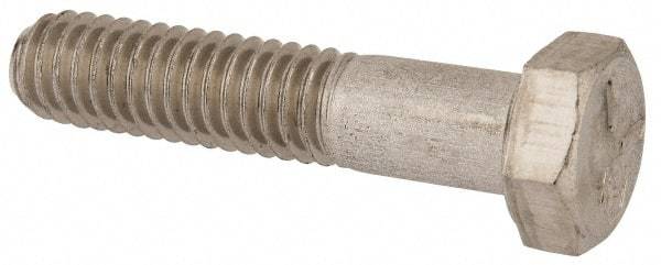 Made in USA - 5/16-18 UNC, 1-1/2" Length Under Head Hex Head Cap Screw - Grade 18-8 Stainless Steel, Uncoated, 1/2" Hex - USA Tool & Supply