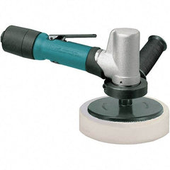Dynabrade - 4 to 5" Pad Diam, 3,200 RPM, 0.4 hp, Handheld Pneumatic Buffer - 24 CFM, 3/8-24" Spindle Thread, 1/4 NPT Inlet - USA Tool & Supply