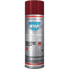 Sprayon - 8 oz Automotive Gasket Sealant - 122°F Max, Red, Comes in Aerosol Can - USA Tool & Supply