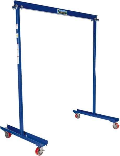 Vestil - 600 Lb Load Capacity, Steel Gantry Crane - 6' Span - USA Tool & Supply