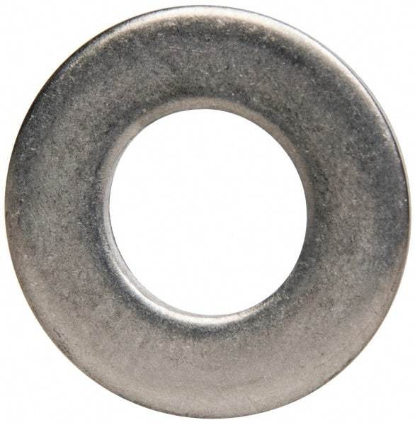 Made in USA - 1/2" Screw, Grade 300 Stainless Steel Standard Flat Washer - 0.531" ID x 1.062" OD, 0.074" Thick, Plain Finish, Meets Military Specifications - USA Tool & Supply
