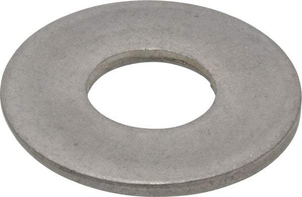 Made in USA - 1" Screw, Grade 300 Stainless Steel Standard Flat Washer - 1.062" ID x 2-1/2" OD, 0.136" Thick, Passivated Finish, Meets Military Specifications - USA Tool & Supply