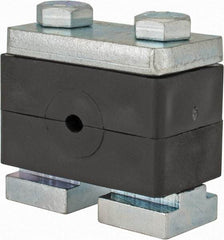 HYDAC - 2.87" Wide x 1.89" High x 1.18" Deep, Polypropylene Heavy Duty C-Rail Mount Vibration-Control Clamp - Carbon Steel Plate, Mount with C-Rail Nuts, Top plates, Clamp Pairs, and Bolts - USA Tool & Supply