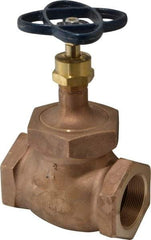 NIBCO - 2" Pipe, Threaded Ends, Bronze Integral Globe Valve - PTFE Disc, Union Bonnet, 300 psi WOG, 150 psi WSP, Class 150 - USA Tool & Supply