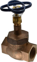 NIBCO - 2" Pipe, Threaded Ends, Bronze Integral Globe Valve - Bronze Disc, Union Bonnet, 600 psi WOG, 300 psi WSP, Class 300 - USA Tool & Supply