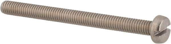 Value Collection - M3x0.50, 35mm Length Under Head Slotted Drive Machine Screw - Cheese Head, Grade 4.8 Steel, Zinc-Plated Finish, Without Washer - USA Tool & Supply