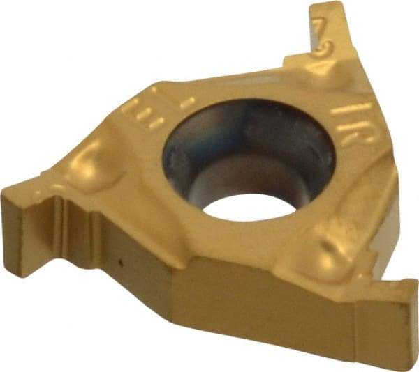 Carmex - 0.04716IR/EL Grade BXC, 0.047" Cutting Width Carbide Grooving Insert - 1/16" Max Depth of Cut, Internal Right/External Left, 0.004" Corner Radius, TiN Finish - USA Tool & Supply