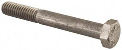 Made in USA - 5/16-18 UNC, 2-1/2" Length Under Head Hex Head Cap Screw - Grade 18-8 Stainless Steel, Uncoated, 1/2" Hex - USA Tool & Supply