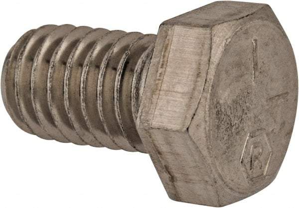 Made in USA - 3/8-16 UNC, 5/8" Length Under Head Hex Head Cap Screw - Grade 18-8 Stainless Steel, Uncoated, 9/16" Hex - USA Tool & Supply